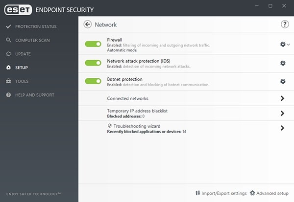 ESET Endpoint Security for Windows - Setup/Network