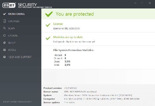 ESET Security for Microsoft Sharepoint Server - Monitoring