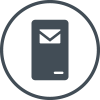 Mail Security dark grey icon