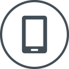 Mobile Security dark grey icon