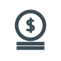 Lower cost Lower cost grey icon