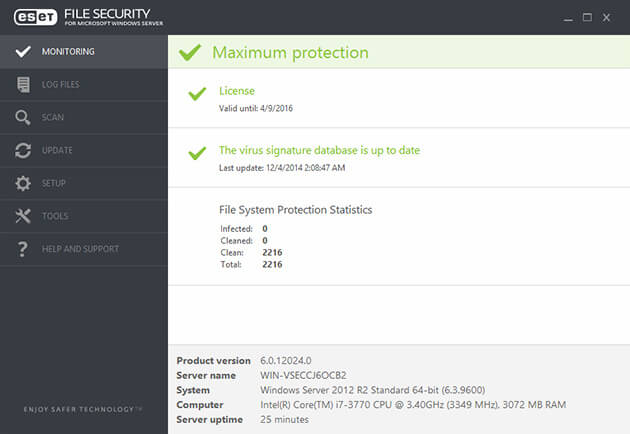 ESET File Security for Microsoft Windows Server - Monitoring image