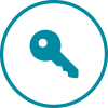 Two Factor Authentication turquoise icon