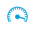 Icon of speedometer for fragmentation checking