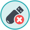A vírusos USB Pendrive csatlakoztatásának veszélyére figyelmeztető ikon