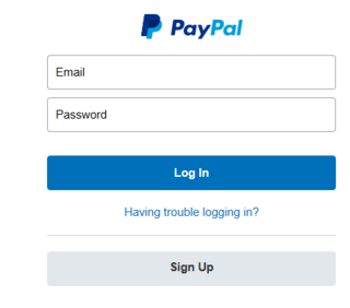 Image showing an closeup of fake PayPal login