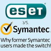 Image of ESET vs. Symantec for infographic