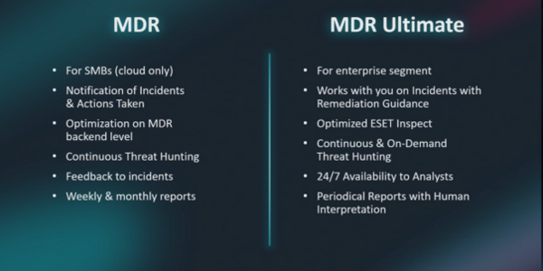 ESET 针对不同的业务需求定制其托管服务 - ESET MDR 和 ESET MDR Ultimate