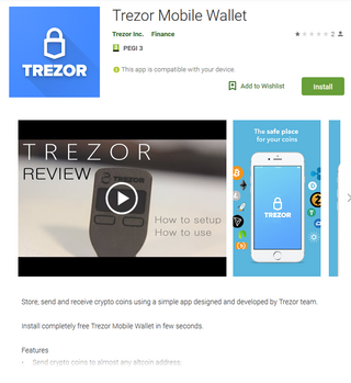 Trezor Mobile Wallet app image