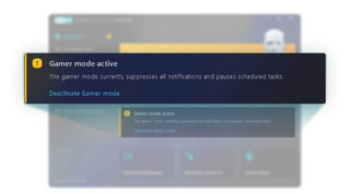 ESET let's you know when the Gamer mode is turned on.